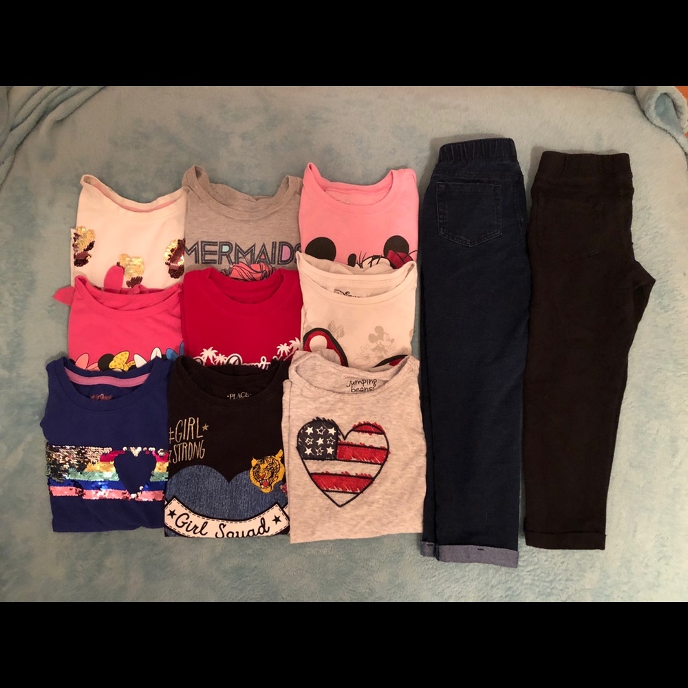 Girls Short Sleeve Tops and Crop Pants M(7/8)